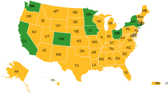Dental Licensure by State Map